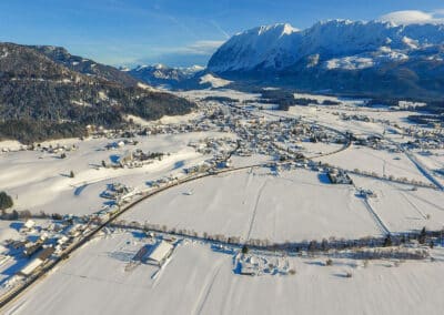 Bad Mitterndorf Winter Gesamtüberblick Hinterbergtal